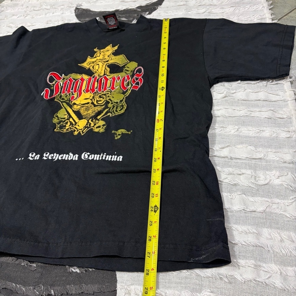 vtg 90s Jaguares La Leyenda Continua T Shirt SZ XL Mexico Rock Band Goth Punk - Picture 7 of 9